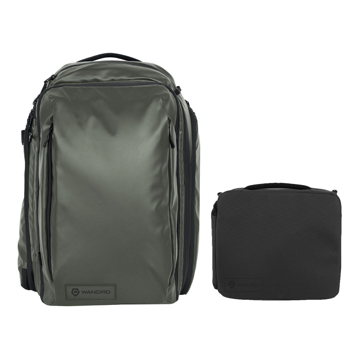 WANDRD Transit 35L Travel Backpack - Wasatch Green - Essential Bundle