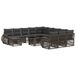 vidaXL Tuinbank Set 13 st Grijs en Donkergrijs poly rattan