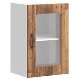 VidaXL Keukenbovenkast Lucca met glazen deur oud houtkleurig