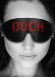 Ouch! Shots Ouch! Black & White - Bonded Leather Eye-Mask With Elastic Straps