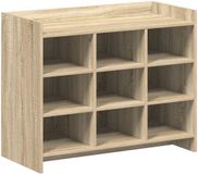 vidaXL Schoenenkast Sonoma Eiken 85 x 39,5 x 70 cm Bewerkt hout