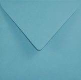 Netuno Gladde blauwe enveloppen A5 - 153 x 153 mm - 25 stuks - NK natgelijmde - 110 gram - Woodstock