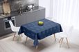 Bonamaison Tafelkleed, Anti-Mold, Sneldrogend, Waterdicht, 100% Polyester Tafellaken, Blauw, 140 x 140 Cm