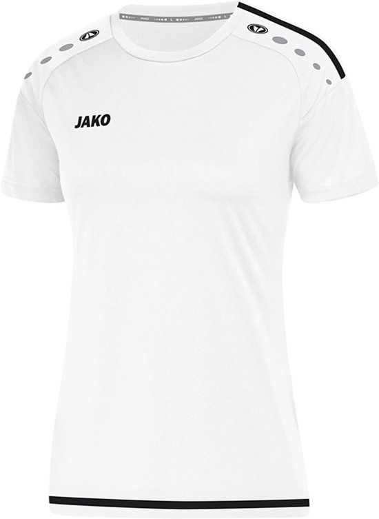 JAKO Striker 2.0 SS Sportshirt - Maat 38 - Vrouwen - wit/zwart