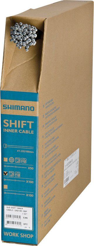 Shimano Derailleurkabel SUS 2,1m 1.2 rvs (per 100)