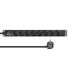 Lanview LVR-2MSCH-LIC-SCH8 distribution d'énergie 8 sortie(s) AC 1U Noir
