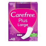 Carefree Pantyliners Plus Large with Aloe 48 pieces