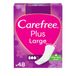 Carefree Pantyliners Plus Large with Aloe 48 pieces