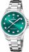 Festina Dames Solar Energy Horloge Groen Analoog Staal Zilverkleurig