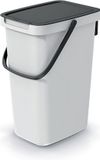 Keden GFT aanrecht afvalbak - crème blanc - 12L - refermable - 20 x 26 x 37 cm