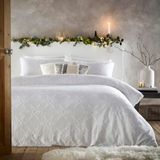 furn. Sneeuwvlok Getuft Dubbel Dekbed Set Wit