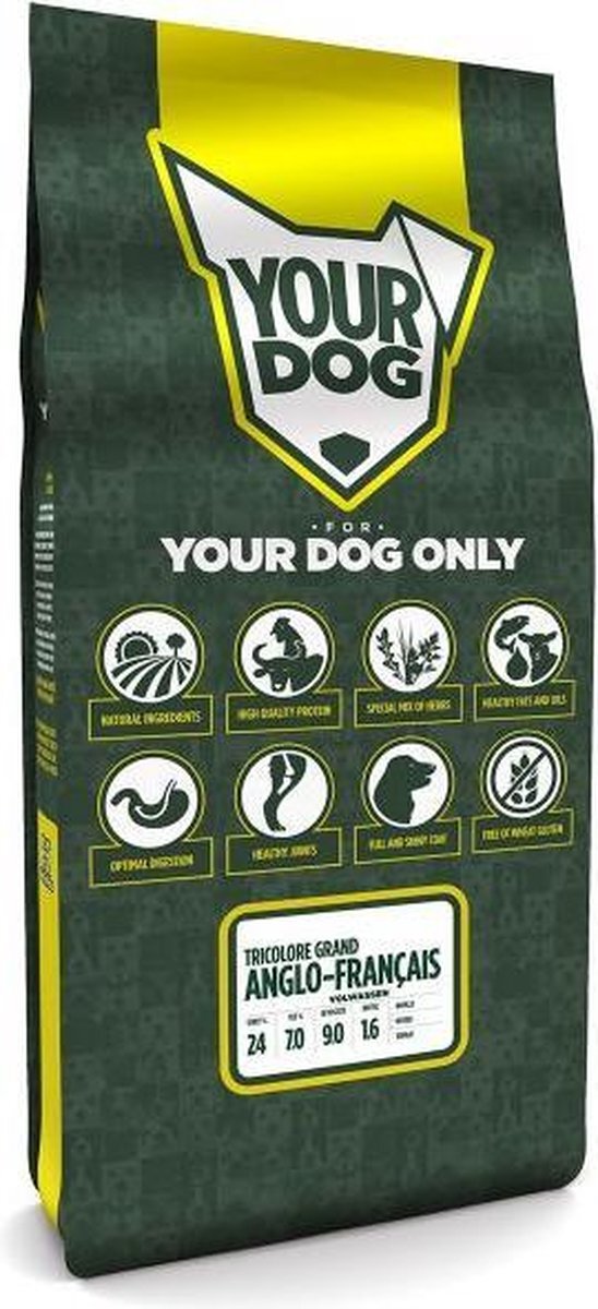 Yourdog Volwassen 12 kg grand anglo-franÇais tricolore hondenvoer