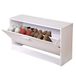 Ruimtebesparende schoenenkast, slank, compact, schoenenrek, uittrekbaar, meubels, klein, afmetingen: 80 x 24 x 45 cm (wit)