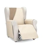 Martina Home Diamond Bankovertrek, gevoerd, omkeerbaar, beige/leer, 1-zits/ontspanning
