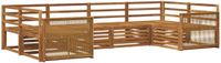 vidaXL Hoek loungeset 4 zitplekken Naturel Massief Acacia Hout
