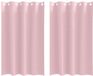 vidaXL Blackout Gordijnen met Ringen 2 st Babyroze 175 x 140 cm