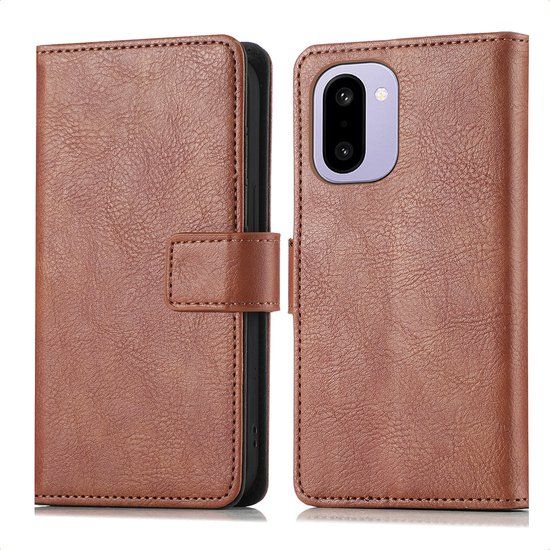imoshion Hoesje - Geschikt voor OnePlus 15R - Luxe Bookcase - Bruin
