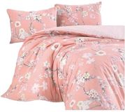 bigbuy Home TradinQ Dekbedovertrek set Beige Gebloemd Katoen Tweepersoons 200x200 cm