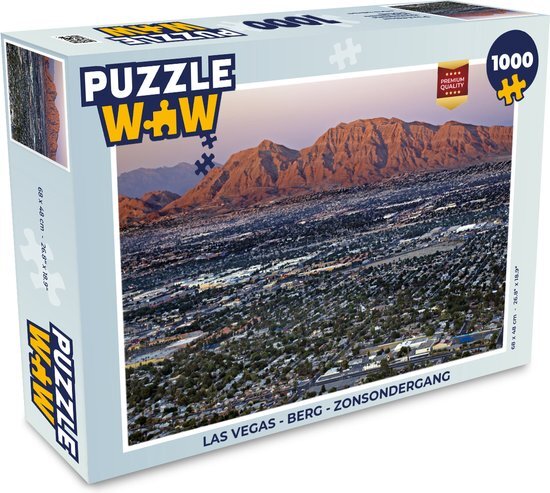 MuchoWow Puzzel Las Vegas - Berg - Zonsondergang - Legpuzzel - Puzzel 1000 stukjes volwassenen