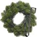Couronne de Noël 50 cm - vert - avec cintre/crochet de suspension noir - décoration de Noël