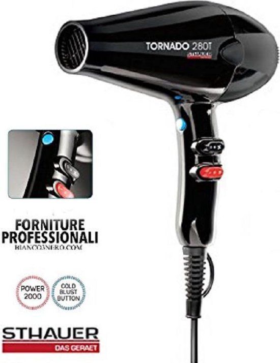 Xanitalia Sthauer Tornado 280T Föhn 2000W Zwart