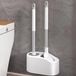 Sans marque Brosse de toilette ménagère sans angle mort brosse de sol kit de nettoyage lavabo de salle de bain brosse de toilette à long manche