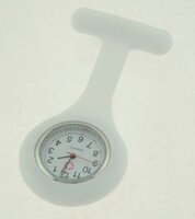 Treasure Trove Siliconen Verpleegstershorloge Wit - Zusterhorloge - Speld - 35mm