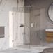 Brauer Void Carving Cabine de douche avec porte battante Verre clair 100x140x200 cm incl. Revêtement verre Chrome