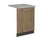 Vicco R-Line Vaatwasserfrontpaneel – 60 cm, WB Marmer Artisanaal eiken