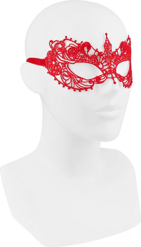 EIS Venetiaans oogmasker met borduursel - Rood