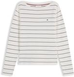 Tommy Hilfiger Gebreide Trui Dames L Katoen/Polyamide Ivoor/Navy Herfst/Winter 2026