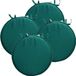 Stof Textile Home coussins de chaise - 4x - émeraude vert - D40 x H3 cm - pour intérieur - rond