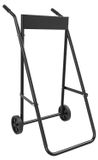 Chariot pour hors-bord - Support moteur pliable - Utilisable pour hors-bords jusqu'à 30 CV - Capacité de charge 40 kg - Roues en caoutchouc - Noir