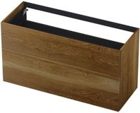 INK - Onderkast 2 Laden Push To Bestaande Uit: - 100 cm x 65 cm - Massief Eiken Ash Grey