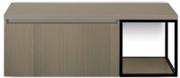 BES LED Frozen 3D Badmeubelset 120 cm - Greeplijst in Kleur - Zwart Frame - Wastafelbovenblad Olive