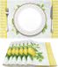 Merkloos Placemat Set van 6 Placemats Citroen Bloem Hittebestendig voor Eettafel Decoratie Keuken Tafel Binnen Vakantie Decor en Lente Zomer (33 x 48 cm)