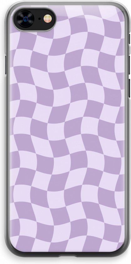 Case Company iPhone 8 Case - Grid Paars - Soft Cover
