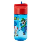 STOR Super Mario Bros Waterfles 430ml Ecozen Kinderen Lekvrij BPA-Vrij
