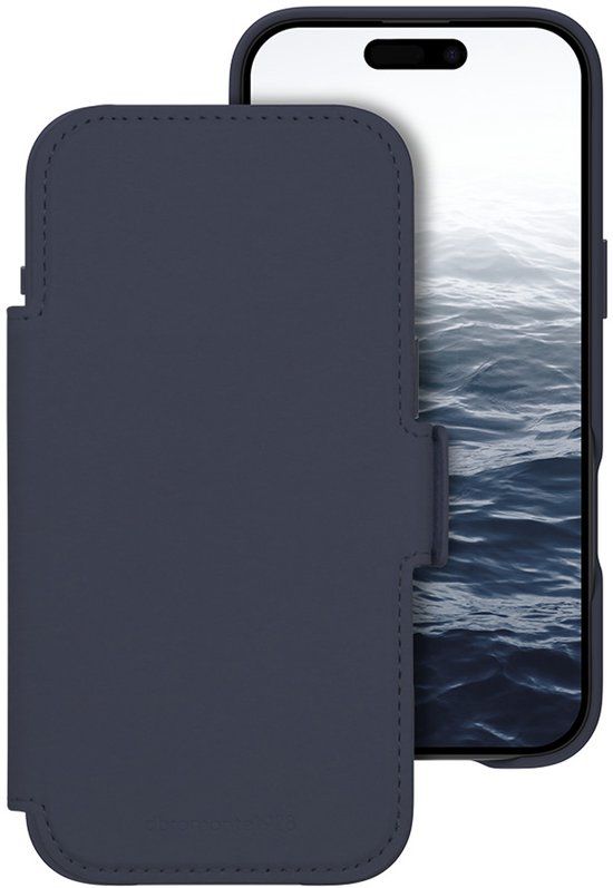 dbramante1928 Bookcase hoesje geschikt voor iPhone 17 Air - Effen Donkerblauw - Kunstleer - 2in1 Magnetisch Uitneembaar Design