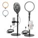 NEEWER Basic R06 Bureaulamp, 17,8 cm (7 inch), 10 W, dimbaar, full-screen met houder en telefoonhouder, ideaal voor iPhone, laptop, vlog streaming videoconferenties, 2 stuks