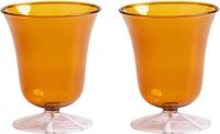 &Klevering Waterglazen Eve Amber (set van 2)