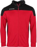 Stanno Pride Full Zip Hooded Kinder Trainingsjas - Maat 152 - Rood/Zwart