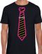 Bellatio Decorations Verkleed T-shirt voor heren - disco - zwart - stropdas - jaren 70/80 - carnaval L