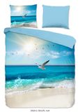 Muller Textiles Good Morning dekbedovertrek strandthema - 1 persoons 140x200/220 cm - Multi - 100% Katoen renforcé