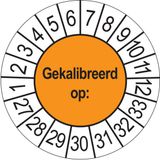 Merkloos / Sans marque Ricard Keuringsstickers Gekalibreerd op 2027 | 50 stuks, Ø 35 mm | Oranje