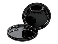 CreaTable 22921 Serie fondue- en grillplaat, universeel, zwart, serviesset, fondueplaat 4-delig