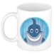 Mok haai - wit - keramiek - 300 ml - beker haai kind