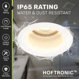 HOFTRONIC™ Mari LED inbouwspot verzonken - 3.8 Watt - Warm wit 2700K - GU10 LED module - Dimbaar - Lagere inbouwdiepte - voor binnen en buiten - Wit