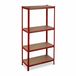 Relaxdays Stellingkast Metaal - 150 x 70 x 30 cm - 4 etages - Rood