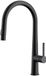 Unyqoos® Robinet de cuisine élégant noir avec douchette extractible et option double jet